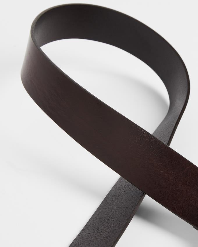 Ceinture Ted Baker Contrast Detail Leather Chocolat Homme | PHS-28491280